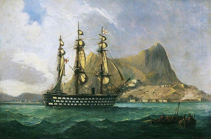 Henry J. Morgan HMS 'Marlborough' china oil painting image